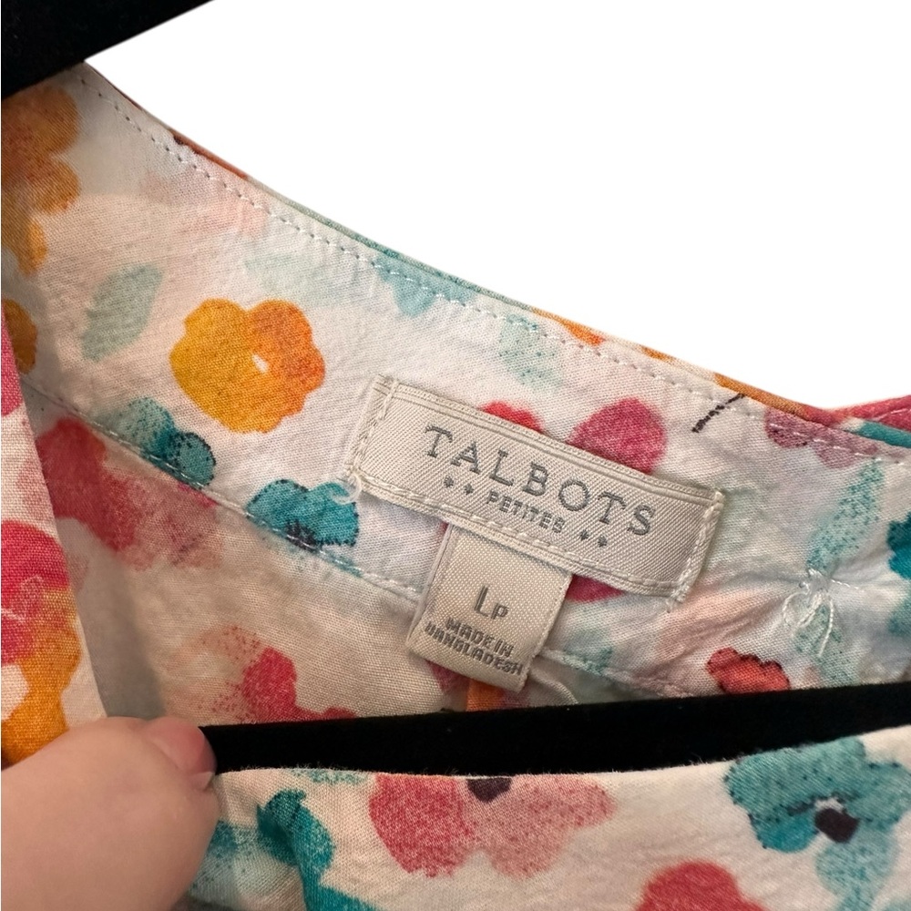 Talbots Floral Tank Top with Pink, Orange,‎ and Blue - Picture 4 of 4